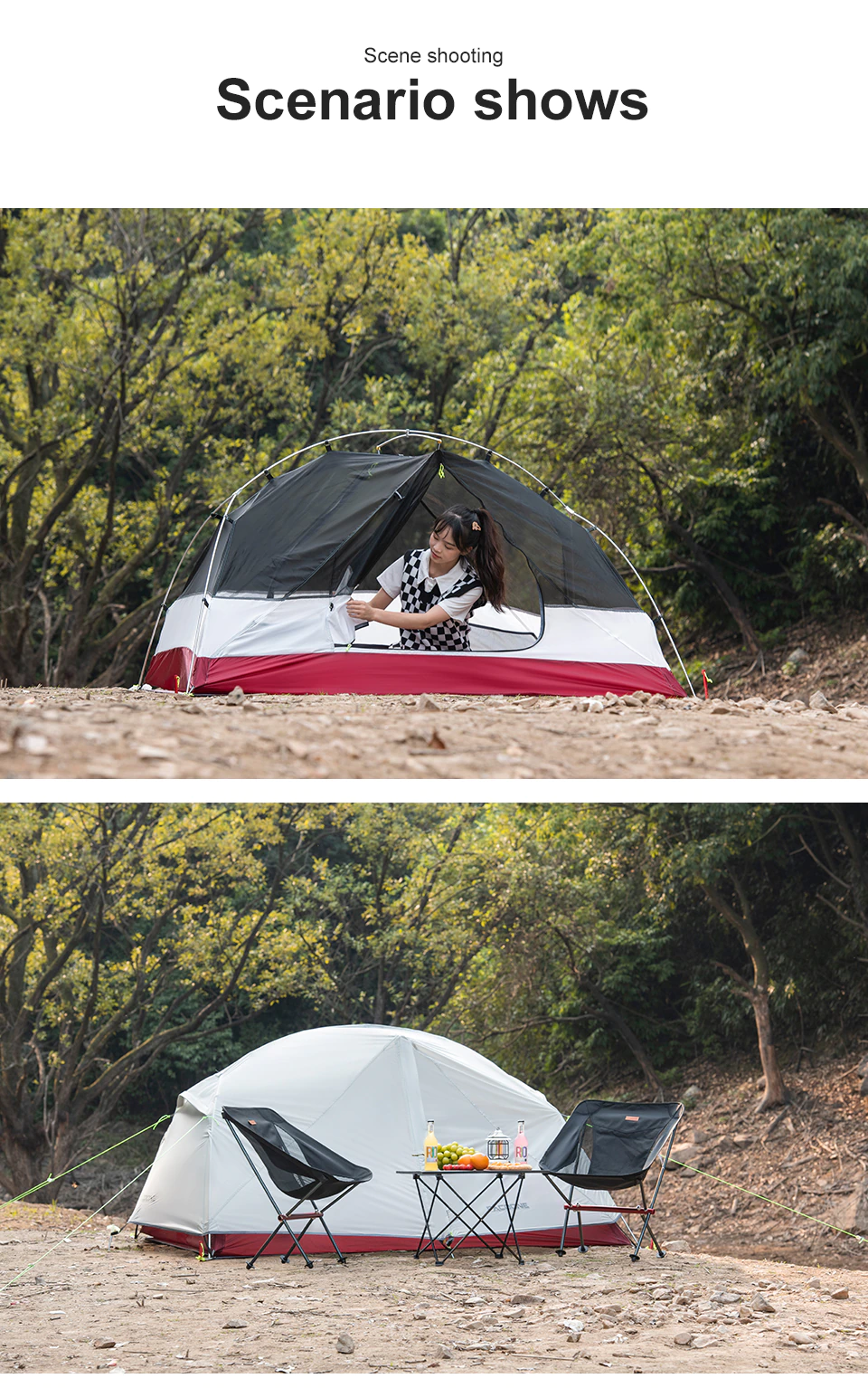 Cheap Goat Tents PACOONE Ultralight 20D Nylon Camping Tent Portable Backpacking Cycling Tent Waterproof Outdoor Hiking Travel Tent Beach Tent New   